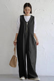 Prettyswomen Sleeveless Zip-Front Wide Leg Jumpsuits