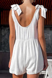 Prettyswomen Sleeveless Shoulder Bow Backless Rompers