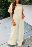 Prettyswomen Solid Color Pocketed Loose Jumpsuits