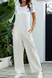 Prettyswomen Solid Color Sleeveless Long Pants Jumpsuits