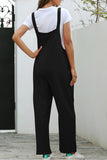 Prettyswomen Solid Color Sleeveless Long Pants Jumpsuits