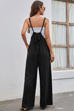 Prettyswomen Solid Color Tie Back Wide Leg Jumpsuits