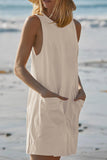 Prettyswomen Solid Front With Pockets Sleeveless Rompers