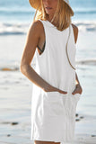 Prettyswomen Solid Front With Pockets Sleeveless Rompers