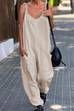 Prettyswomen Solid Pocketed Cami Jumpsuits