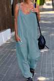 Prettyswomen Solid Pocketed Cami Jumpsuits