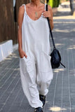 Prettyswomen Solid Pocketed Cami Jumpsuits