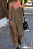 Prettyswomen Solid Pocketed Cami Jumpsuits