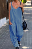 Prettyswomen Solid Pocketed Cami Jumpsuits