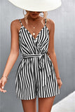 Prettyswomen Striped V Neck Cami Rompers