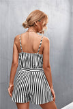 Prettyswomen Striped V Neck Cami Rompers