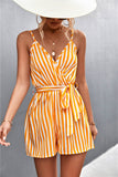 Prettyswomen Striped V Neck Cami Rompers