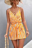 Prettyswomen Striped V Neck Cami Rompers