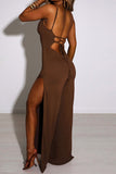 Prettyswomen Tie-back Side Slit Cami Jumpsuits