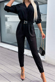 Prettyswomen V Neck Elastic High Waist Jumpsuits