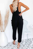 Prettyswomen Waffle V Neck Spaghetti Straps Jumpsuits