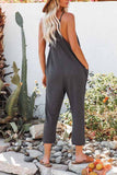 Prettyswomen Waffle V Neck Spaghetti Straps Jumpsuits