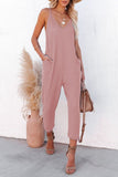 Prettyswomen Waffle V Neck Spaghetti Straps Jumpsuits