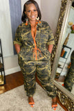 Prettyswomen Zipper Waisted Camouflage Jumpsuits