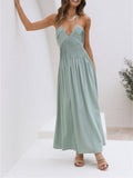 Prettyswomen Back Cutout Flowy Maxi Dress