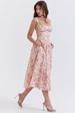 Prettyswomen PINK PRINT MIDI SUNDRESS