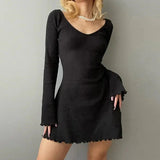 Prettyswomen Backless U Neck Mini Dress