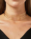 Prettyswomen Wavy Metal Line Necklace