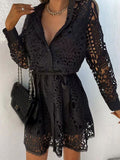 Prettyswomen Women's Elegant Lace Lace Dress