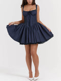 Prettyswomen French Navy Corset Mini Dress