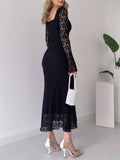 Prettyswomen Lace Ruffle Dress