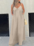 Prettyswomen V-Neck Effortless Wide Leg Jumpsuit