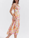 Prettyswomen Strap A-Hem Floral Midi Dress