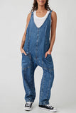 Prettyswomen Pocket V Neck Suspender Denim Jumpsuit