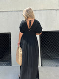 Prettyswomen Slit V-Neck Effortless Maxi Long Dress (Buy 2 Free Shipping)