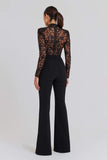 Prettyswomen Faithe Long Sleeve Sequins Lace Jumpsuit