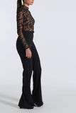 Prettyswomen Faithe Long Sleeve Sequins Lace Jumpsuit