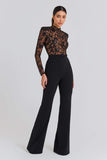 Prettyswomen Faithe Long Sleeve Sequins Lace Jumpsuit