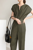 Prettyswomen ARO LORA Breasted Full Pleated Jumpsuit