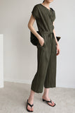 Prettyswomen ARO LORA Breasted Full Pleated Jumpsuit