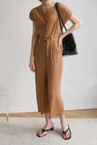 Prettyswomen ARO LORA Breasted Full Pleated Jumpsuit