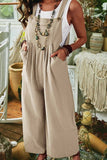 Prettyswomen Wide Leg Pocket Sleeveless Jumpsuits