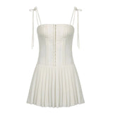 Prettyswomen Y2K Pleated Sleeveless Corset Dress