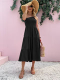 PrettysWomen-Smocked Single Shoulder Sleeveless Dress