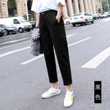 Beige High waist Casual Pants Women loose Spring Autumn 2022 New Women's Korean slim Harem pants Plus Size Nine pants 3XL