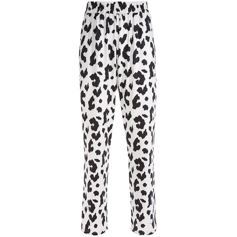 Zebra Animal Print Elegant Pants Capris Harajuku High Waist Trousers Ladies Casual Office Pants Women Streetwear 2022