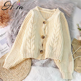 Black Friday Sales Women Casual Cardigans 2022 Fall Winter Twsied Sweater Cardigan Button Up Knitted Jackets Oversized Sweater Poncho Tops