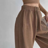 Prettyswomen 2022 New Arrival Autumn Korean Style Women All-Matched Cotton Ankle-Length Pants Casual Loose Elastic Waist Harem Pants P91