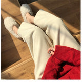 Christmas Gifts  Elegant Grandma High Waist Corduroy Radish Pants Women Bottom 2022 New Autumn Winter OL Solid Loose Casual Trousers Femme