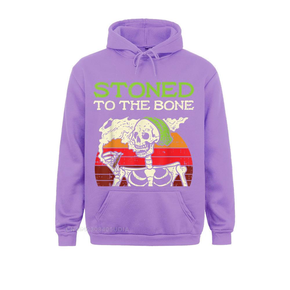 Prettyswomen Stoned To The Bone Skeleton Smoking Weed Halloween 2022 Pot Hoodie Slim Fit Women Sweatshirts Long Sleeve Hoodies Hoods