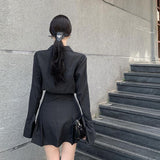 Prettyswomen 2022 Black Fairy Grunge Dress for Women Dark Aesthetic Japanese Harajuku Mini Dresses Y2k Emo Alternative Clothes Korean Fashion